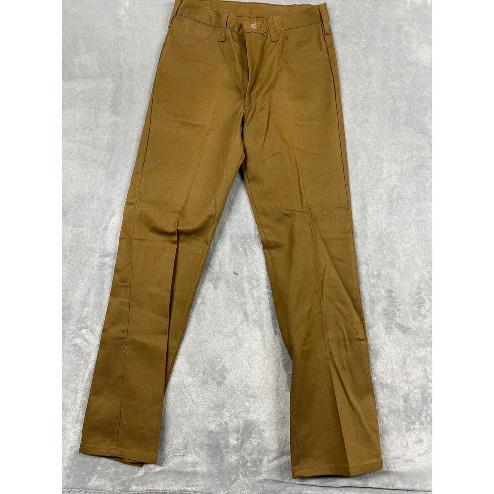 VTG 60-80s Maverick Western Wear Brown Jean Cotton Blend Cowboy Cut 30x30 NEW